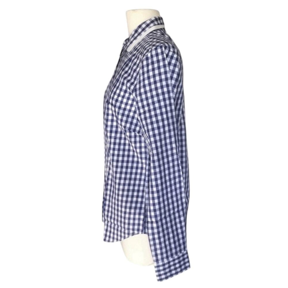 UNTUCKit Women’s Belleza Button Up Shirt Blue Buffalo Plaid Size 4 NWOT - Picture 3 of 15